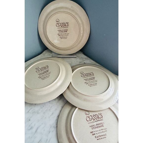 4 Vintage The Classics Hearthside Stoneware Castlewood 10.5” Dinner Plates Japan - Picture 2 of 10